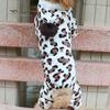 Leopard Pet Puppy Clothes Hoodie Jumpsuit Pajamas Outwear