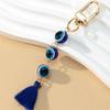 Turkish Blue Eye Colorful Tassel Pendant Backpack Charms Demon Eye Keyring  Children Gift