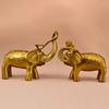 1pairs Copper Lucky Animal Elephant Ornament Yuanbao Ruyi Water Absorbing Home Office Miniatures