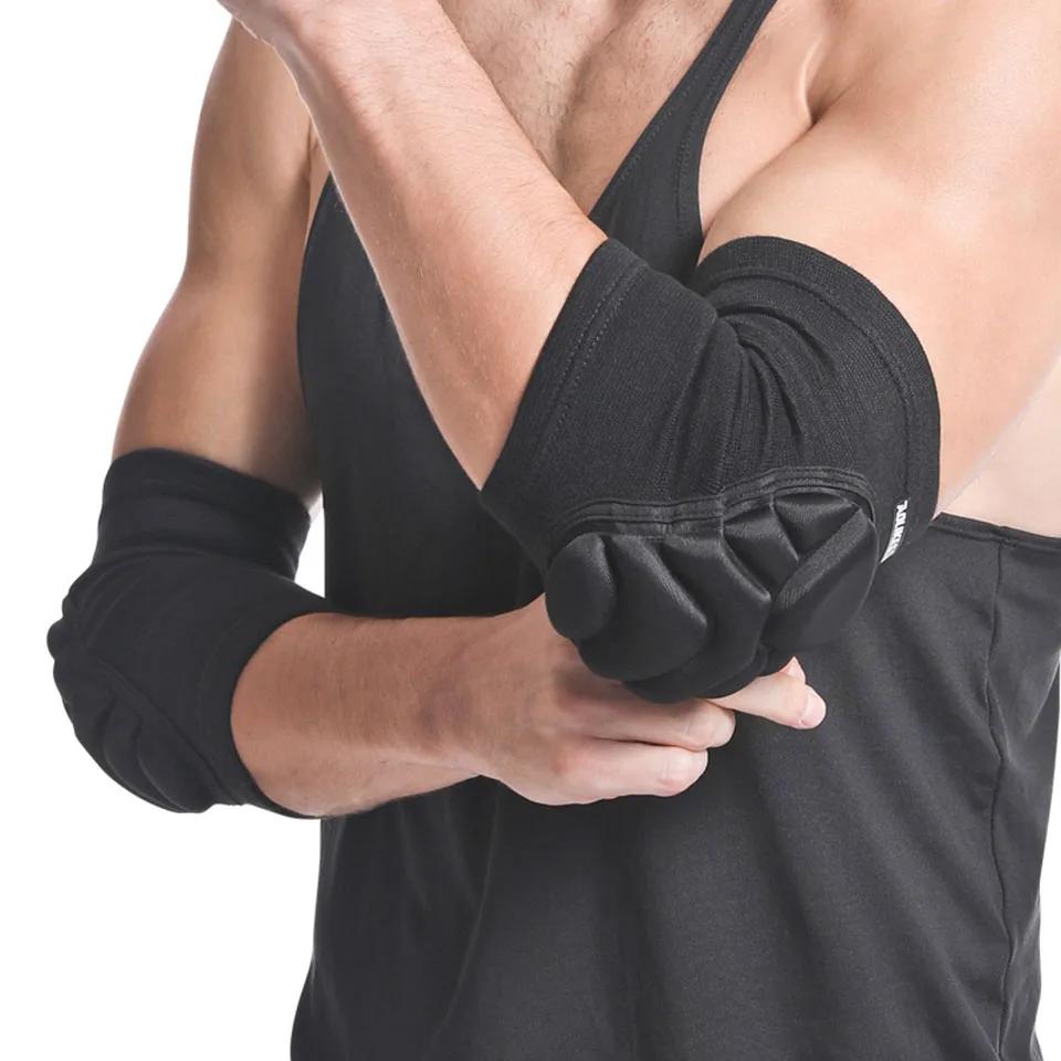 2 pezzi 1 Paio Ginocchiere Gomitiere Gomito Protettore Pallavolo Spugna Supporto Compressione Tutori Gomito per Pallacanestro Tennis Calcio
