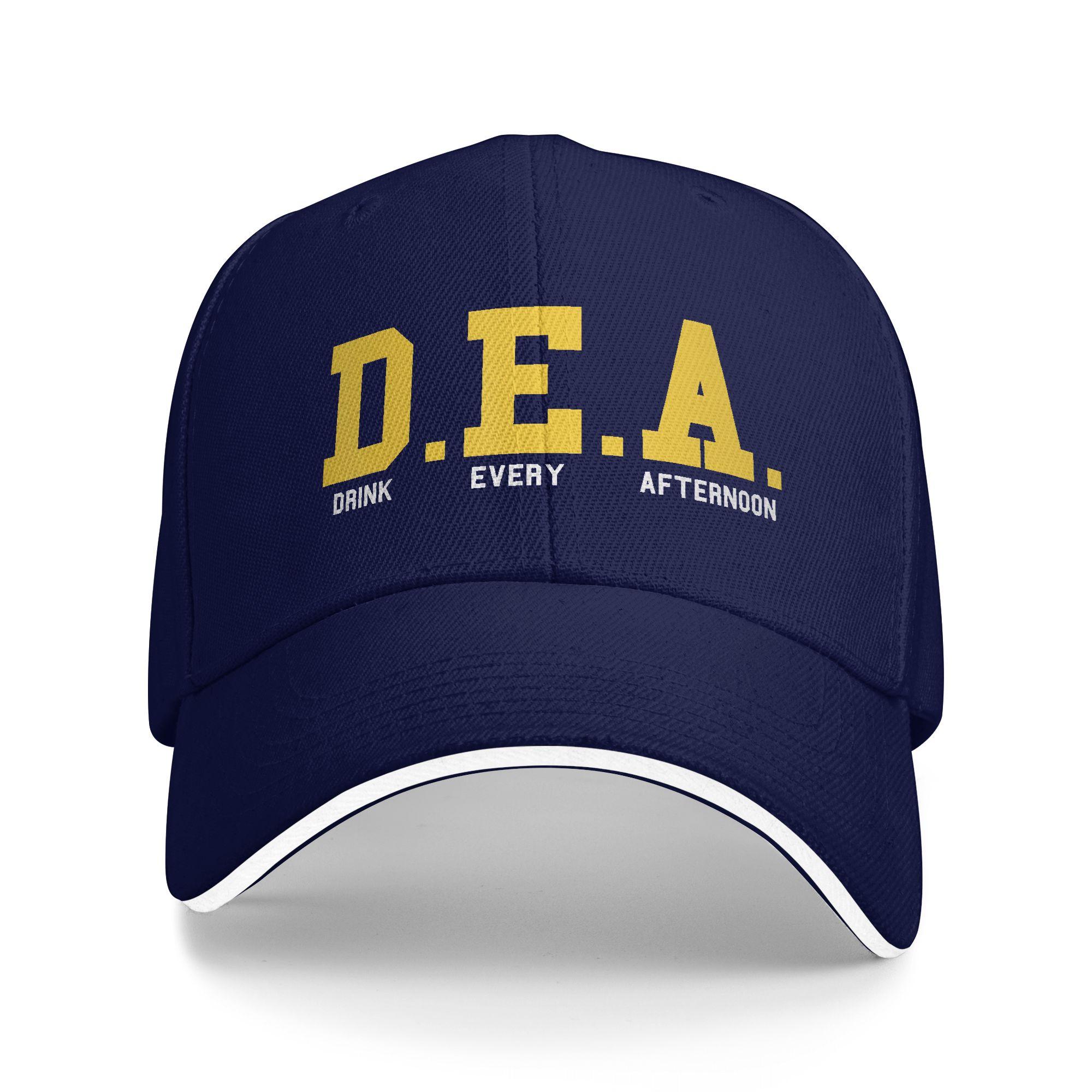 

DEA Drink Every Afternoon Cocktail Sun Baseball Cap Summer UnisexTeens Print Hip Hop Hats Vintage Tennis Skate Baseball Caps One Size