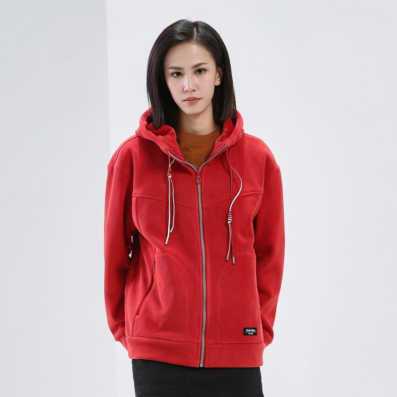 

Осенне-зимняя флисовая куртка для мужчин и женщин, флисовая повседневная толстовка с капюшоном Orly и плотная флисовая куртка XXXXXL красный