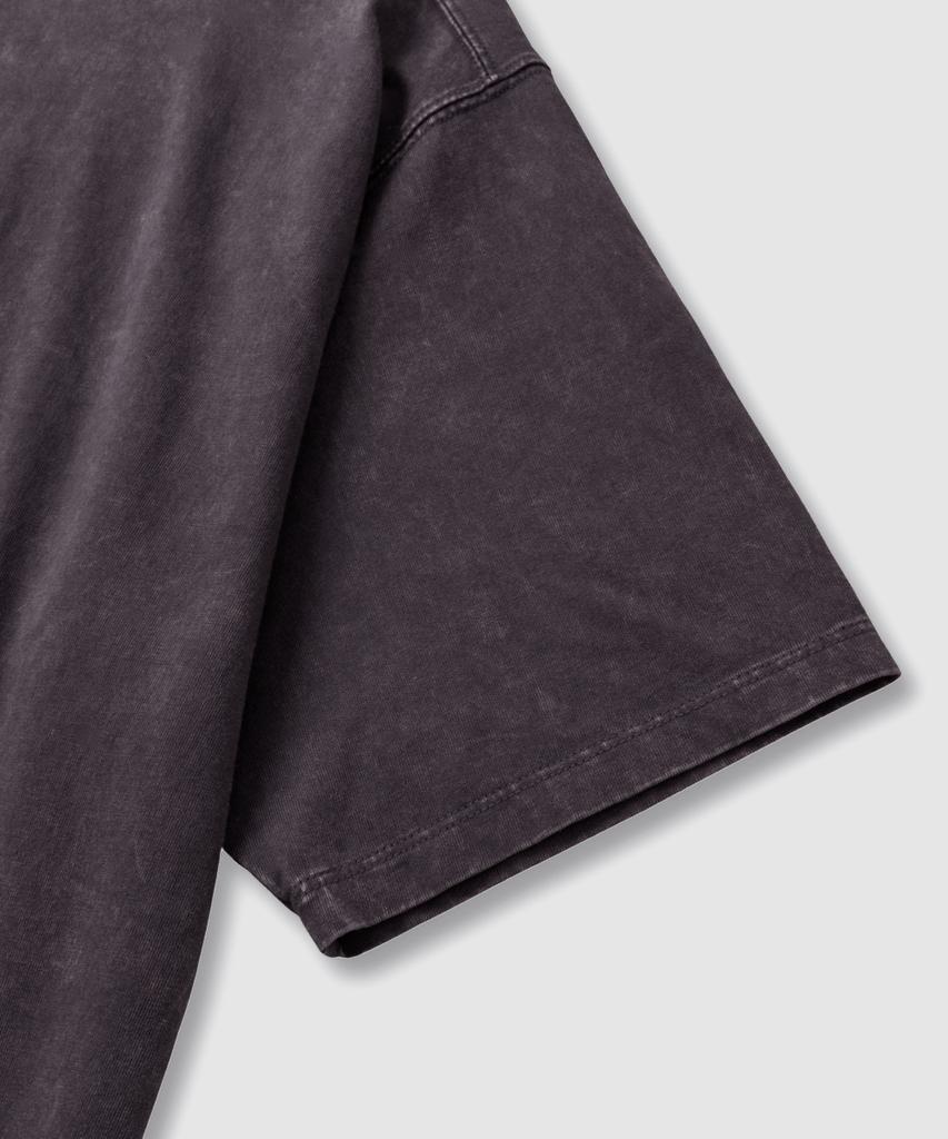 ASP Low-Cut Dirty Washed Short Sleeve T-Shirt - Deep Purple