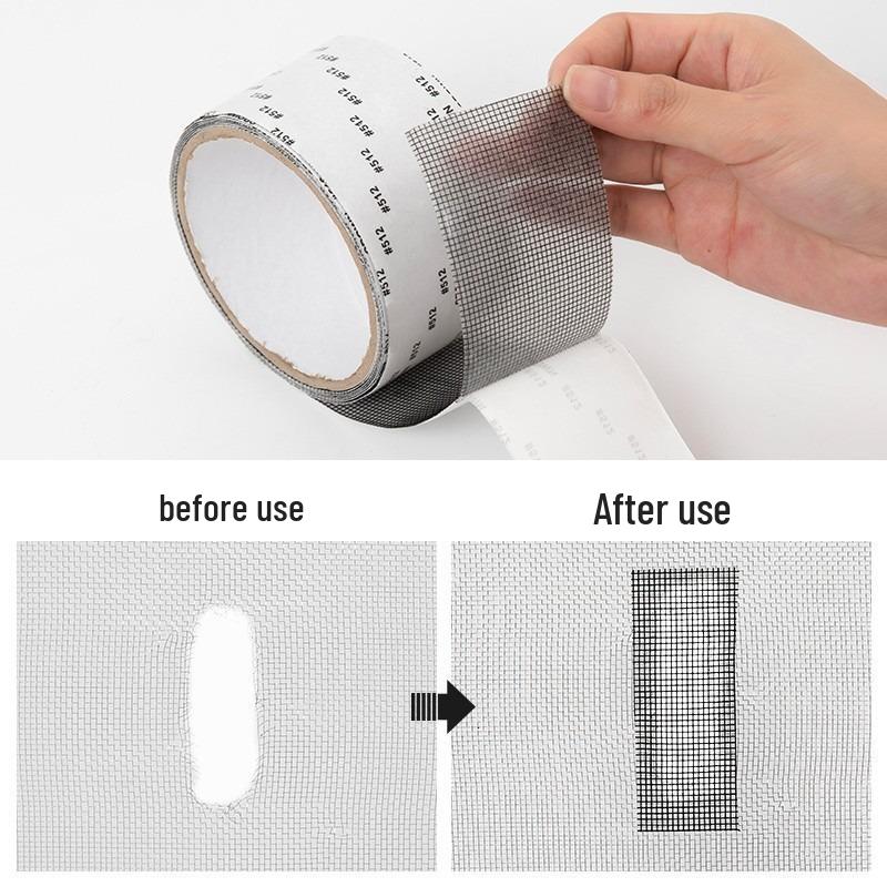 Self-Adhesive Mosquito Screen Repair Tape with Velcro