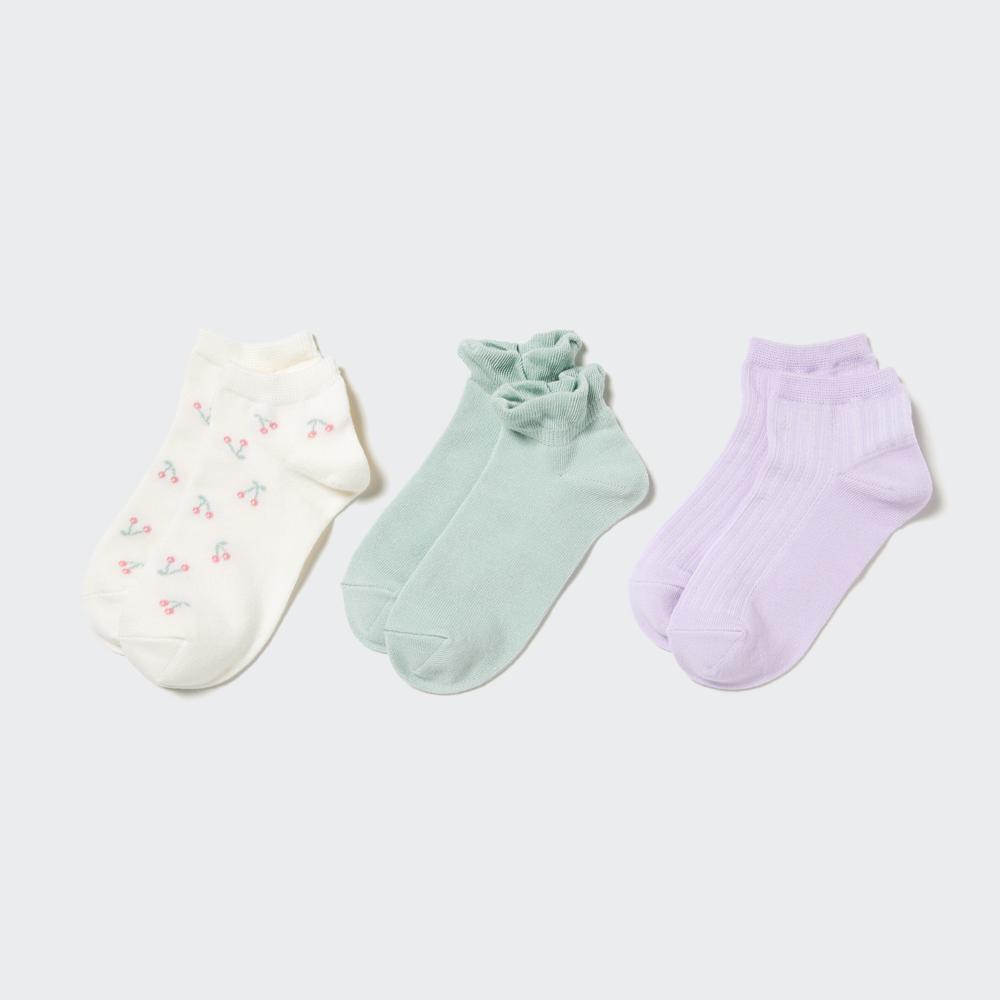 

КОРОТКИЕ НОСКИ UNIQLO GIRLS 3P СЕРДЦЕ ВИШНЯ