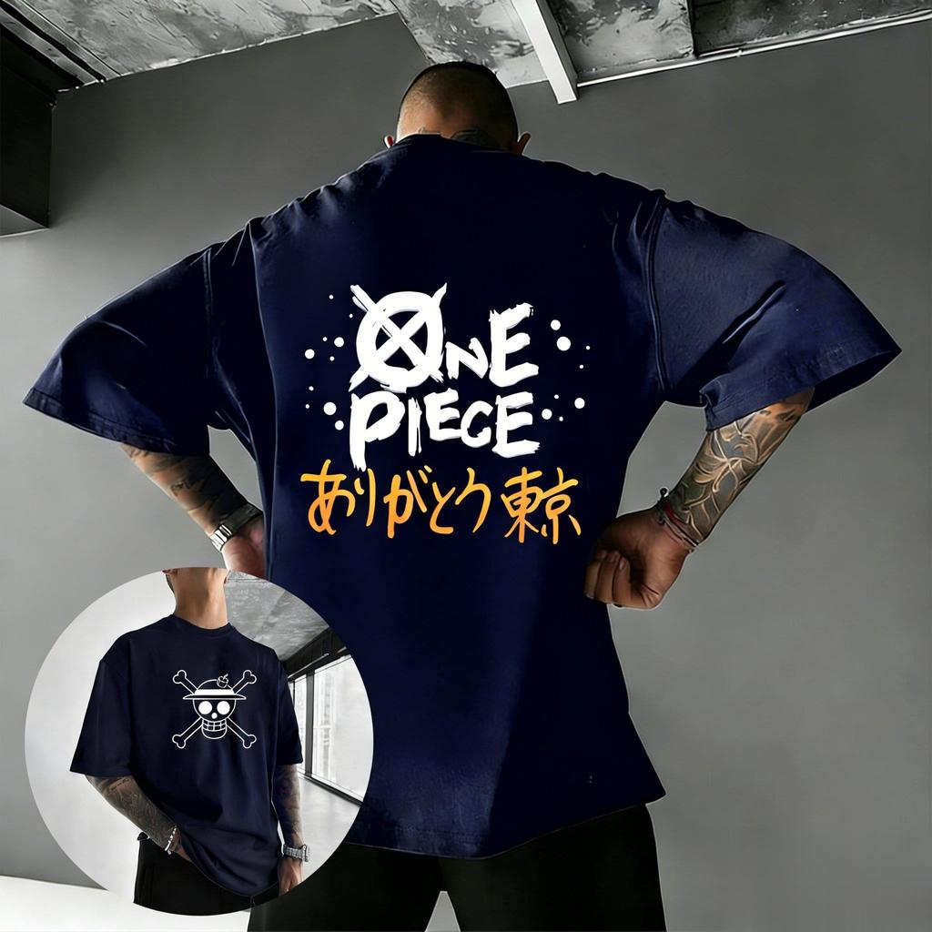 One Piece Anime Tshirt  Mens 2026 Summer 100 Cotton ShortSleeved Tshirt  Street Casual Fashion Top