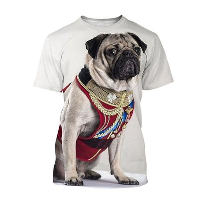 Lustiges Mops-Hundemuster T-Shirt Mode Sommer Kurzarm Herren Damen Kind 3D Tiere Bedruckte T-Shirts Locker Harajuku Tees Kleidung