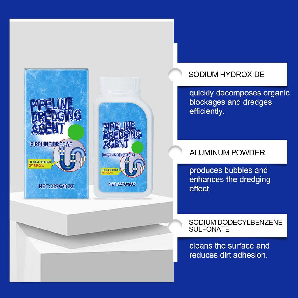 Agent de dragare, Agent de desfundare, Desfundător de bucătărie, Agent puternic de dragare a conductelor pentru curățare rapidă bucătărie