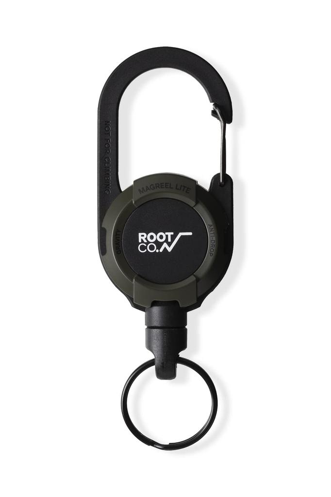 [ROOT CO.] Carabiner Reel with Built-in Magnet GRAVITY MAG REEL LITE (khakimatte)