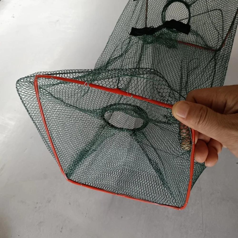Rectangular Fish Trap Net Nylon Mesh Dip Net Cage Portable Fishing Net for Crab Shrimp Crayfish