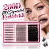 Lower Eyelashes Lash Extensions Kit DIY Segmented False Eyelashes Kit  Manga-style Eye Makeup
