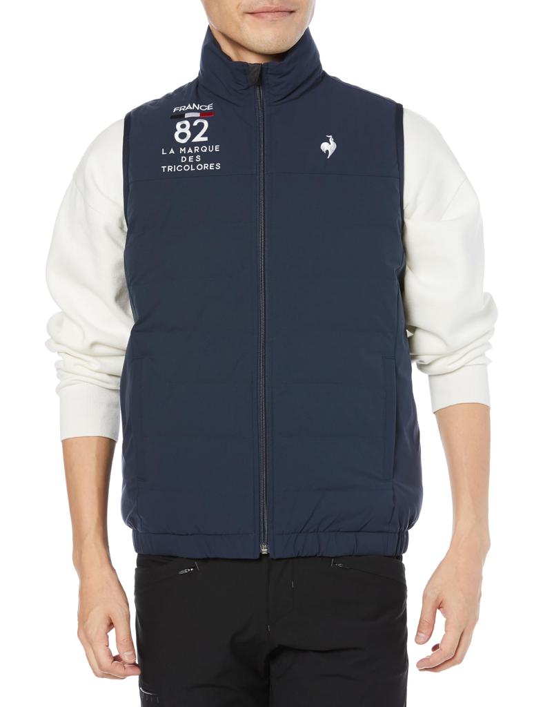 Le Coq Sportif Golf Outer Vest Size M Men's (Limited Edition), Water-Repellent, Stretch, Windproof, HeatNavi, Golf, QGMWJK60AT, Navy,