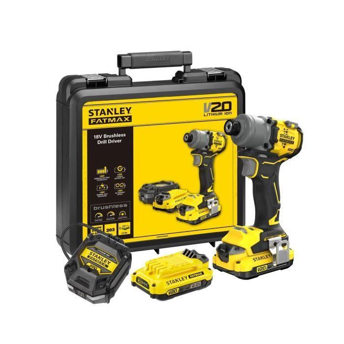 Cordless impact driver - 18V - STANLEY FATMAX V20 - SFMCF830D2K-QW - Brushless - 230Nm - 2 batteries 2 Ah + 1.25A charger