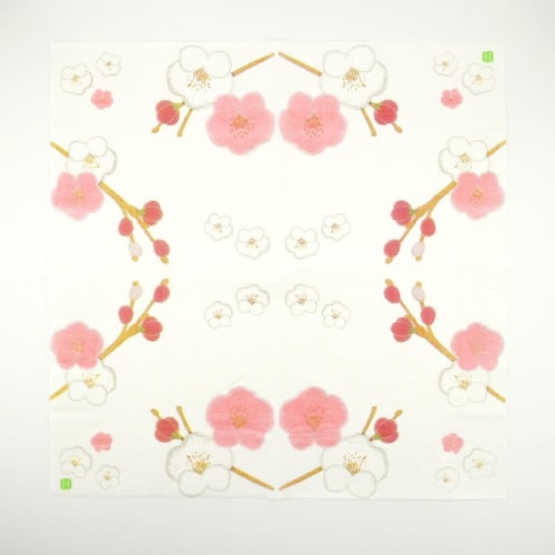 Frontier Paper Napkins, Red and White Plum Blossoms, PNK-036