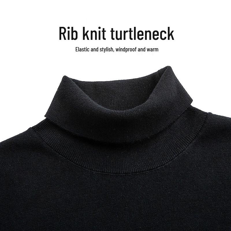 Men's 100% Merino Wool Turtleneck Sweater