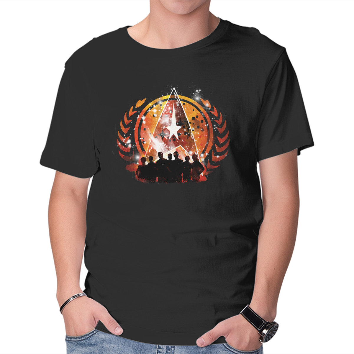 Unisex Crew Neck T-Shirt The Boldly Crew Graphic Short Sleeve Casual Tee S