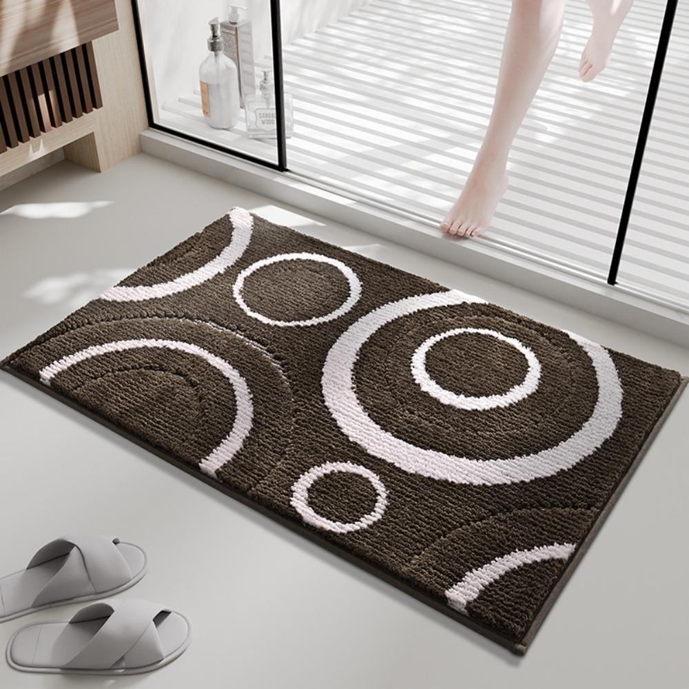 Sponge Bathroom Cashmere Thickening Mat Bath Non-slip Carpets In Wash Basin Bathtub  Floor Rug Shower Room Doormat Memory Foam 3D Pad