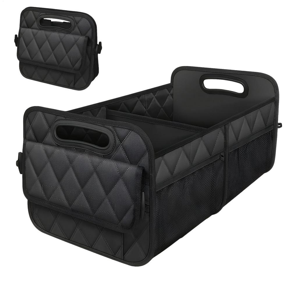 Trunk Organizer Foldable Waterproof Automotive Storage Box Trunk Storage Organizer for Van Sedan Vehicle Auto Minivan Automotive