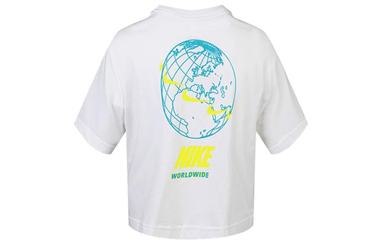 Nike Crop Tops Women's White Crew Neck Moderate CV9170-100