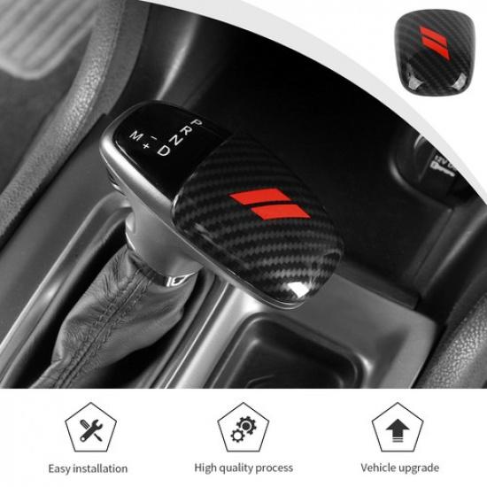 Carbon fiber Black Gear Shift Control Decor Cover for Challenger Charger Durango