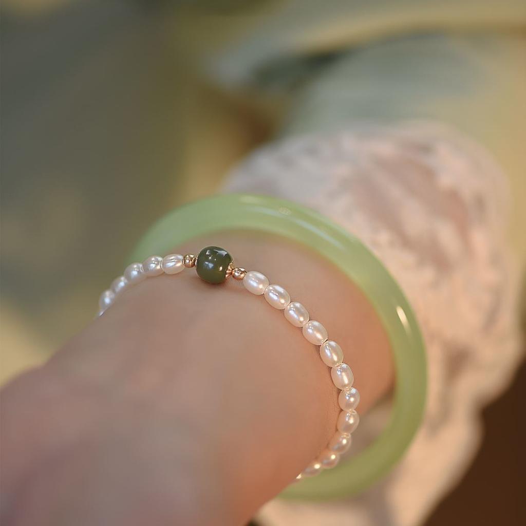 All Huatian Corn Grain Freshwater Pearl Bracelet Women'S 14K Gold Temperament Girlfriend Birthday Gift