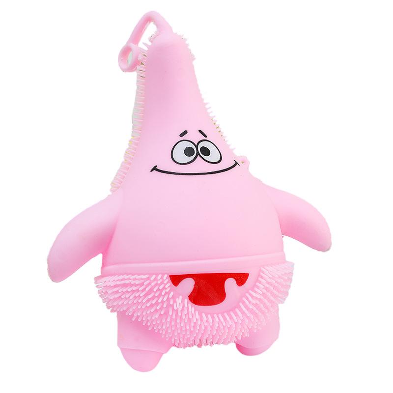 Flashing Glitter Patrick Star Fidget Toy - Sensory Stress Relief Ball for Kids & Adults