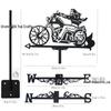 Weather Vane Ornament: Outdoor Wrought Iron Spray-Painted Roof Decoration Metal Craft