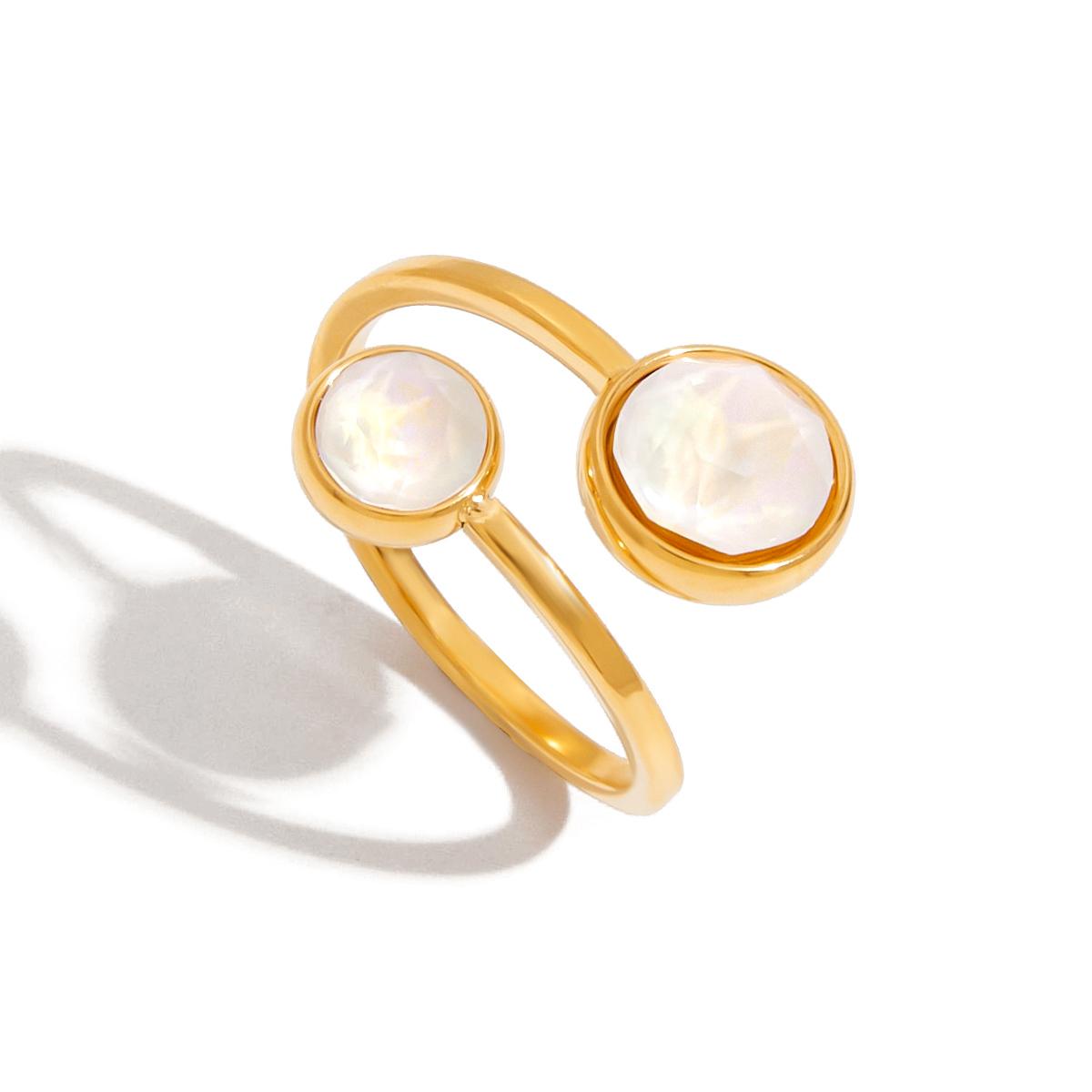 Креативное геометрическое открытое кольцо из нержавеющей стали, модное, водонепроницаемое, необычное, трендовое, текстурированное ювелирное изделие 2025