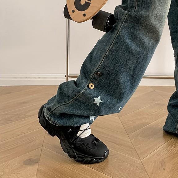 Fashion and Casual White Light Mouth Thick Sole Mary Jane Single Shoes Women's 2025 New Spring Versatile Height-increasing Dad Shoes