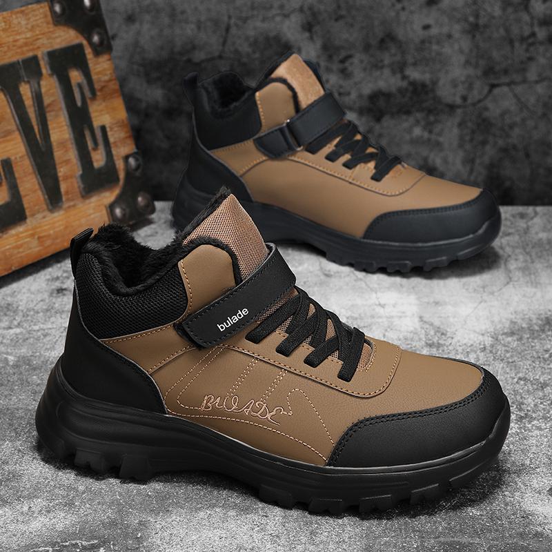Winter Men boots Snow Walking Shoes Outdoor Climbing Shoes British Casual Work Shoes Ankle Boots Warm Cotton Sneakers