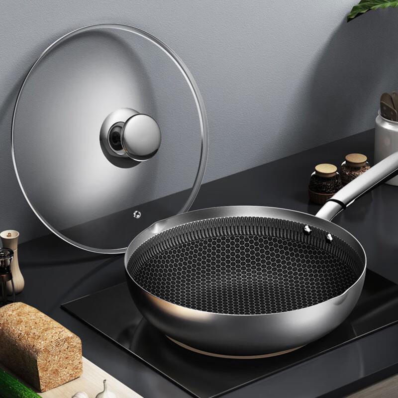 Kangbach 30cm 316 Stainless Steel Honeycomb Non-stick Wok