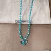 Beaded Y2K Choker Korean Style Clavicle Chain Transparent Love Heart Necklace  Jewelry Accessories