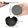6 Pads 1 Plastic Holder Non-slip Silicone Drinking Coaster Set Holder Cup Coaster Mat Set Round Mat Home Office Table Decor
