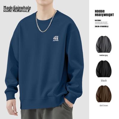 Mark Fairwhale Herren Schweres Sweatshirt mit Buchstabenprint und Rundhalsausschnitt