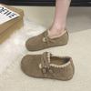 Lazy Shoe Design  Niche Feeling Internet Celebrity Mori Embroidery Retro Birkenstocks Metal Buckle Korean Version