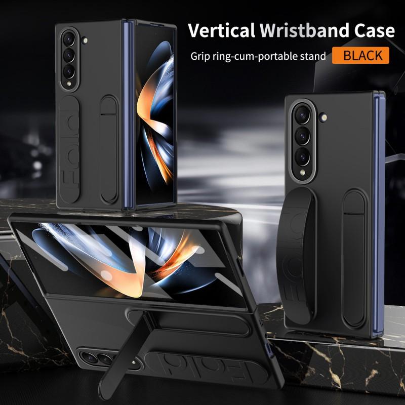 Slim Full-Body Protective Case With Wrist Strap Galaxy Z Fold 5 4 6 - Shockproof PC Cover Screen Film Integrated