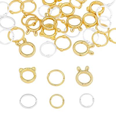 2Pcs Copper Double Hole Lace Circular Ring Bead Ring For DIY Jewelry Making Craft Accessories