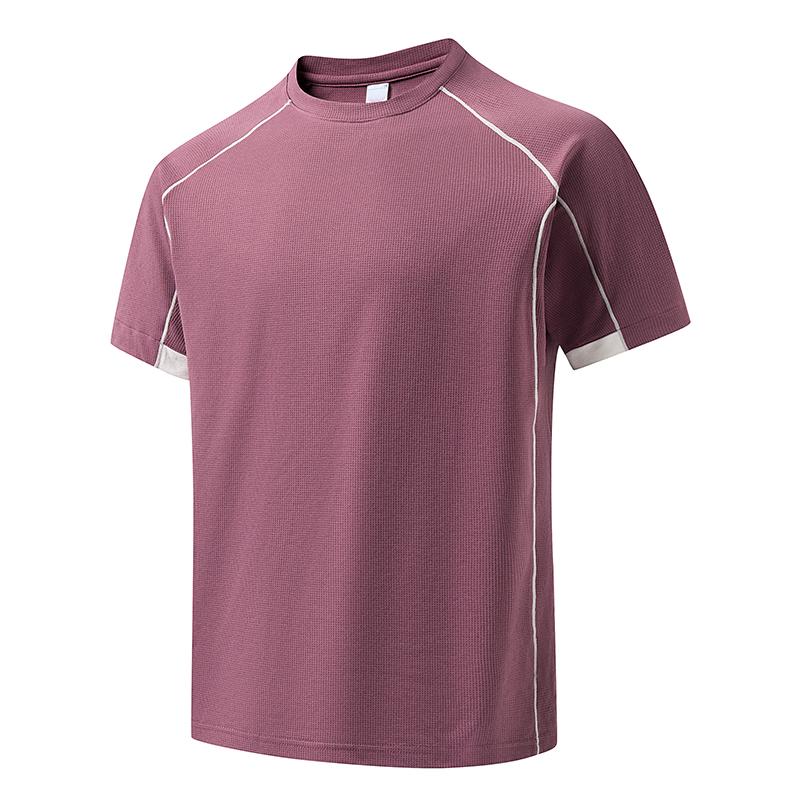 

Summer T-shirt Men s Versatile Casual Loose Simple Breathable Short Sleeved T-shirt XXXL світло-фіолетового кольору