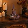 Small Vanity Tray Meditating Witch Jewelry Tray, Vintage Gothic Resin Decorative Storage Decoration Dish, Mysterious Zen Desktop Organizer for