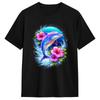 Dolphin Colorful Rainbow Oceanscape Tshirt Summer Streetwear Tshirts 100 Cotton Fashion Tshirt For Unisex Casual Clothes