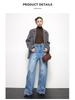 JOCORBEI Wide-Leg Women's Jeans - Casual, Slimming, Floor-Length Old Money Style.