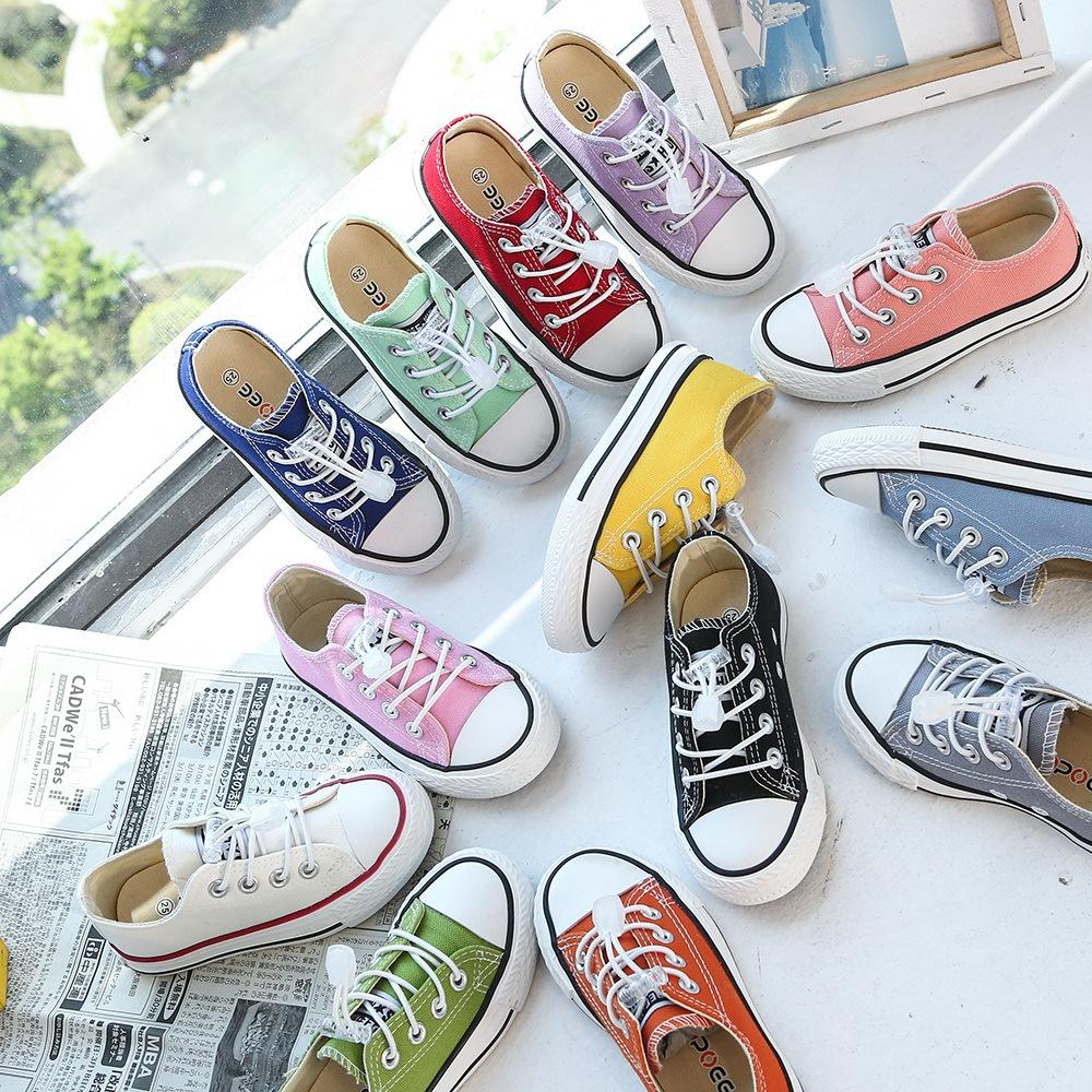 Children'S Shoes Summer Newest Girl'S Candy Color Sneakers Boy'S Canvas Shoes Baby Casual Shoes Student Nonslip Sneakers