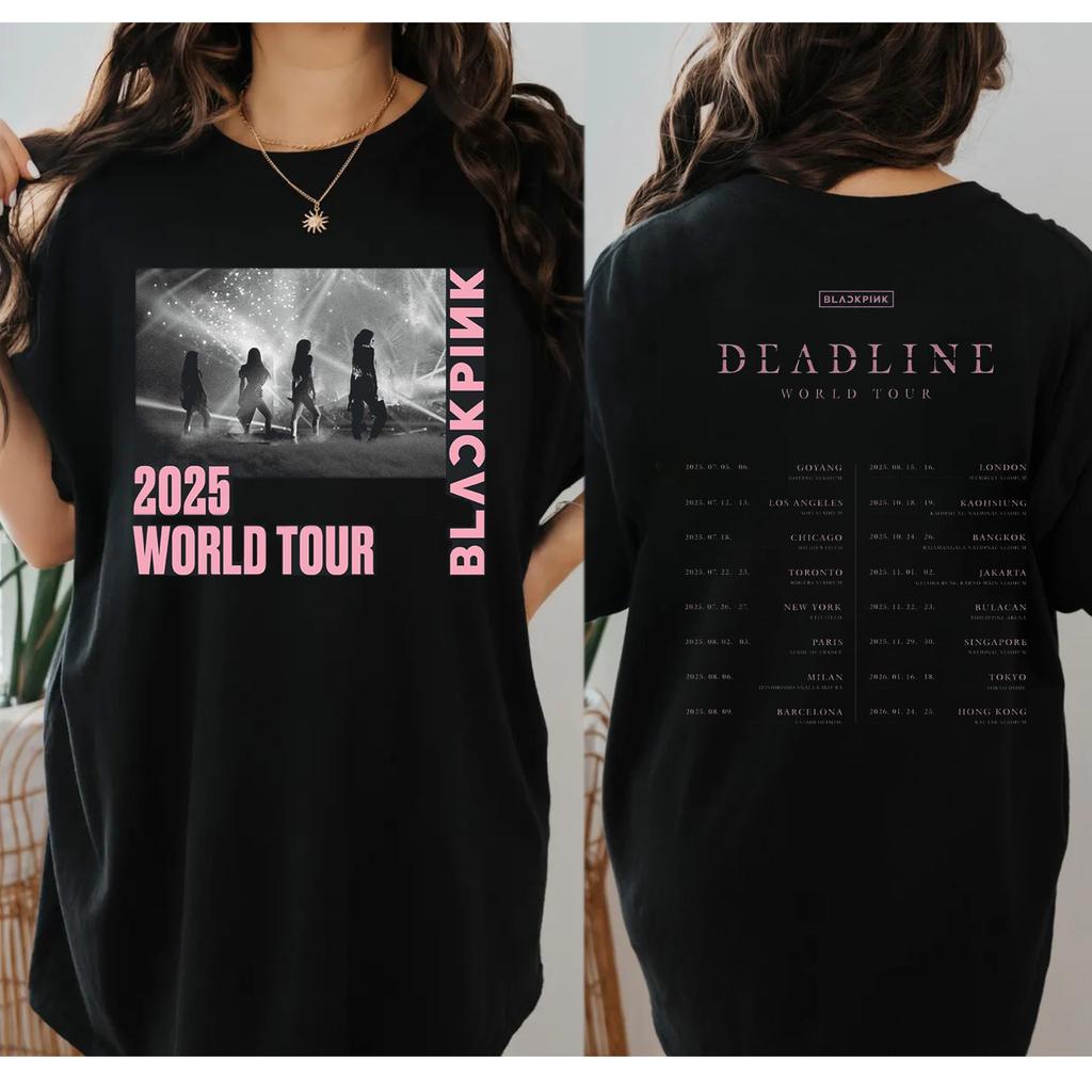 2025 Blackpink Deadline World Tour T-Shirt, Tour Dates Blackpink Concert Shirt