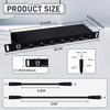 GeeekPi 10-inch Rackmount Power Distribution Unit (Rack PDU) DC PDU Lite 7-CH 0.5U, for DeskPi Rackmate T1T0T2 and 10-inch Server Cabinets, with 7