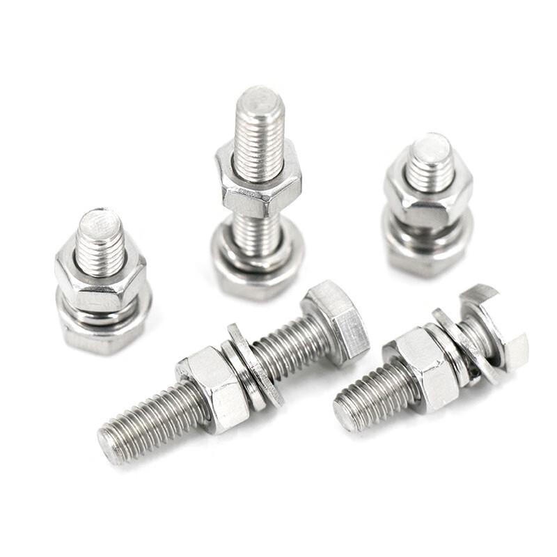 304 Stainless Steel DIN933 Hex Bolt 4-Piece Combination Set