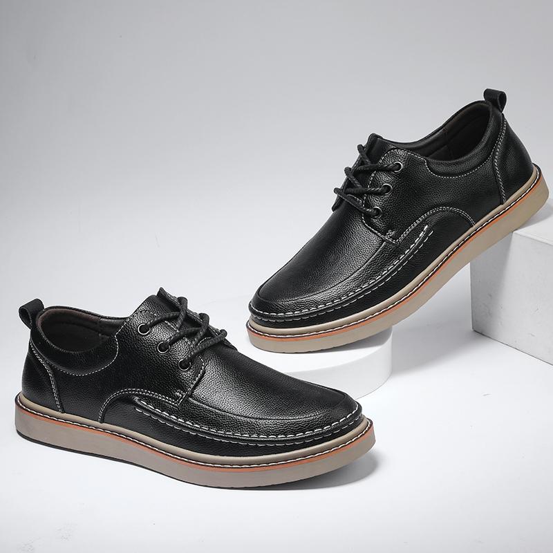 Handgefertigte lässige Lederschuhe für Herren, flache Schuhe