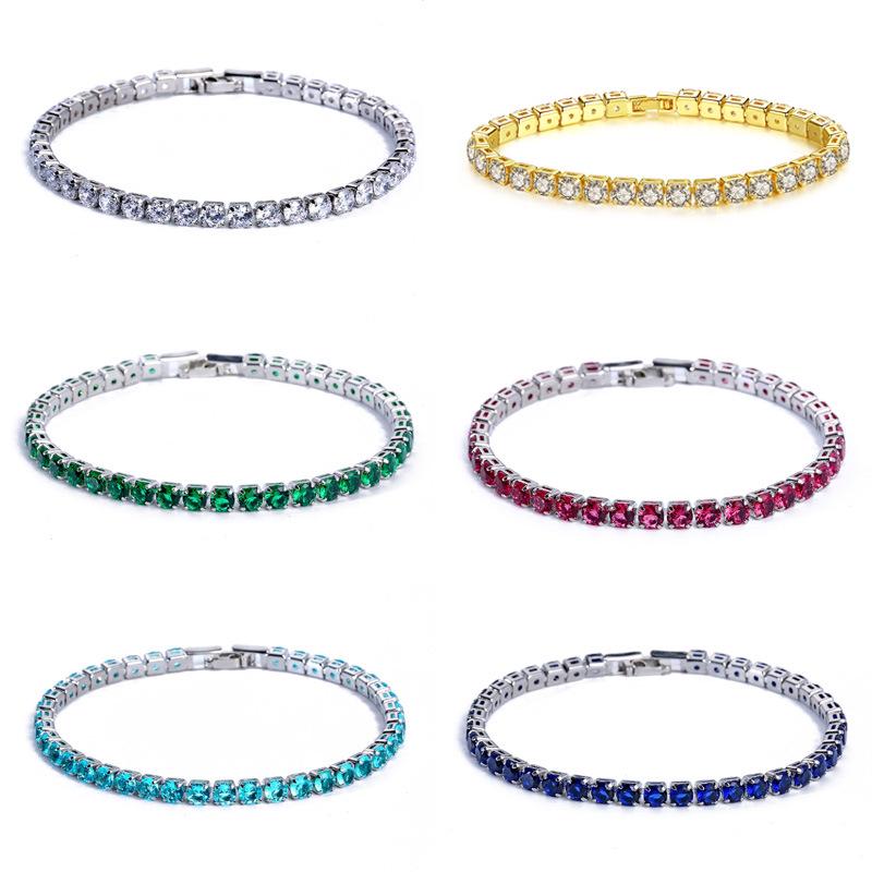 Bracciale Tennis Hip-Hop Zirconi Multicolore - Senza Sbiadire, Design Full Diamond