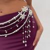 Stylish Women's Imitation Pearls Waist Chain Fashionable Adjustable Bikini Chain Party Body Jewelry for Women Girls