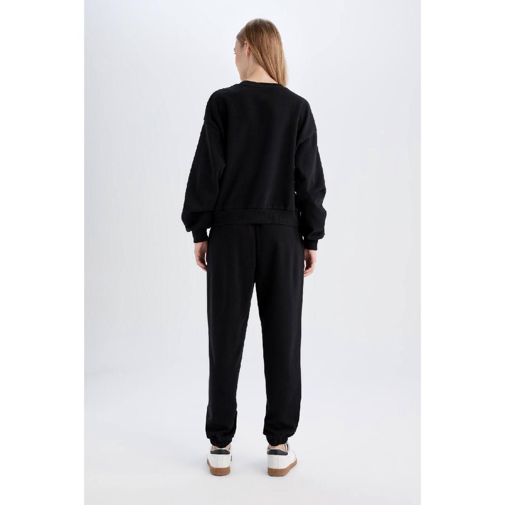 Normální střih Basic Silný fleece Uvnitř Crew Výstřih Pružný pas Bavlna Tepláková souprava D8022axns