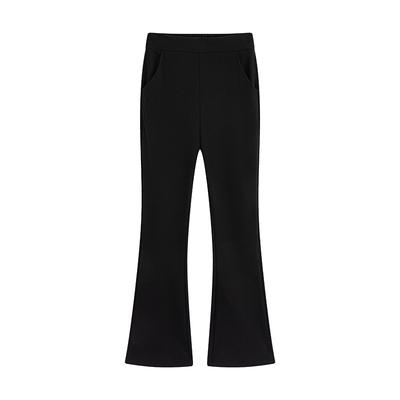 Black Micro-flared Pants Women's Spring and Autumn New High-waisted Slim-fitting Sweatpants Small Casual Pants